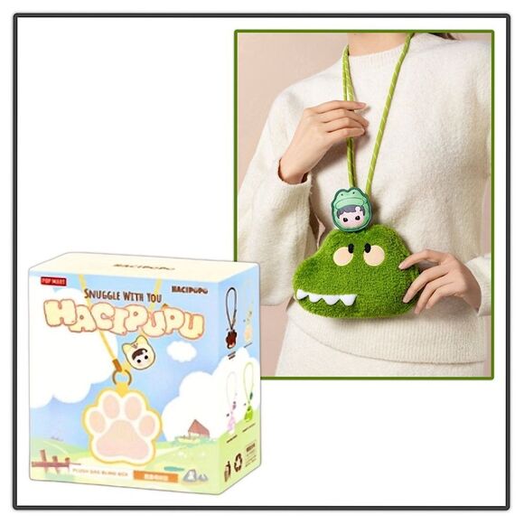 Pop Mart Haci Pupu Snuggle With You Plush Bag Grumpy Crocodile - Picture 12 of 16